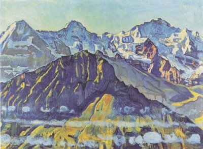 Eiger, Monk and Jungfrau in Morning Sun by Ferdinand Hodler